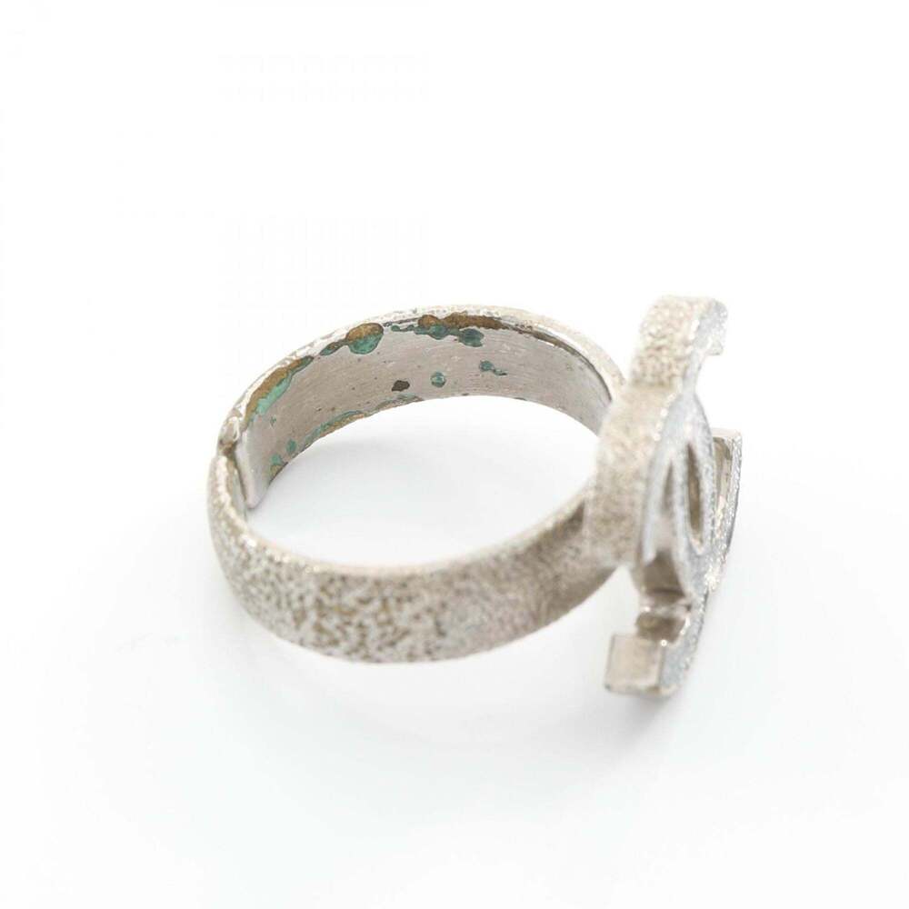 CHANEL Authentic Silver Logo Ring - Picture 7 of 7
